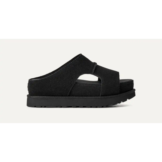 UGG GOLDENSTAR HI CUTOUT SLIDE SANDAL 1175132 BLACK