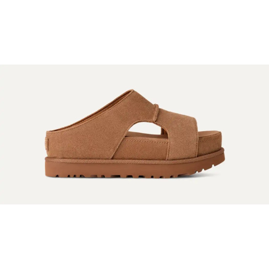 UGG GOLDENSTAR HI CUTOUT SLIDE SANDAL 1175132 CHESTNUT