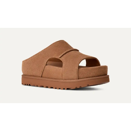 UGG GOLDENSTAR HI CUTOUT SLIDE SANDAL 1175132 CHESTNUT