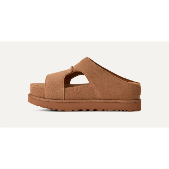 UGG GOLDENSTAR HI CUTOUT SLIDE SANDAL 1175132 CHESTNUT