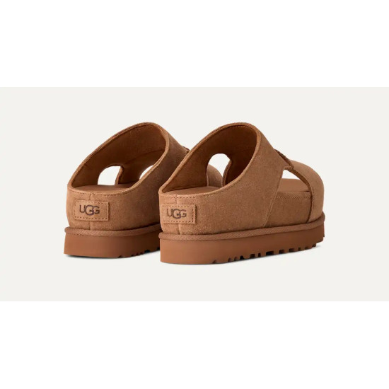 UGG GOLDENSTAR HI CUTOUT SLIDE SANDAL 1175132 CHESTNUT