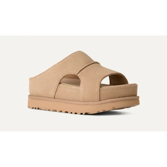 UGG GOLDENSTAR HI CUTOUT SLIDE SANDAL 1175132 SAND