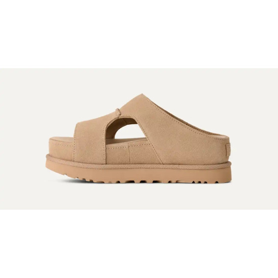UGG GOLDENSTAR HI CUTOUT SLIDE SANDAL 1175132 SAND