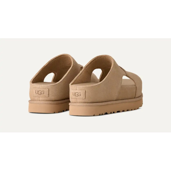 UGG GOLDENSTAR HI CUTOUT SLIDE SANDAL 1175132 SAND